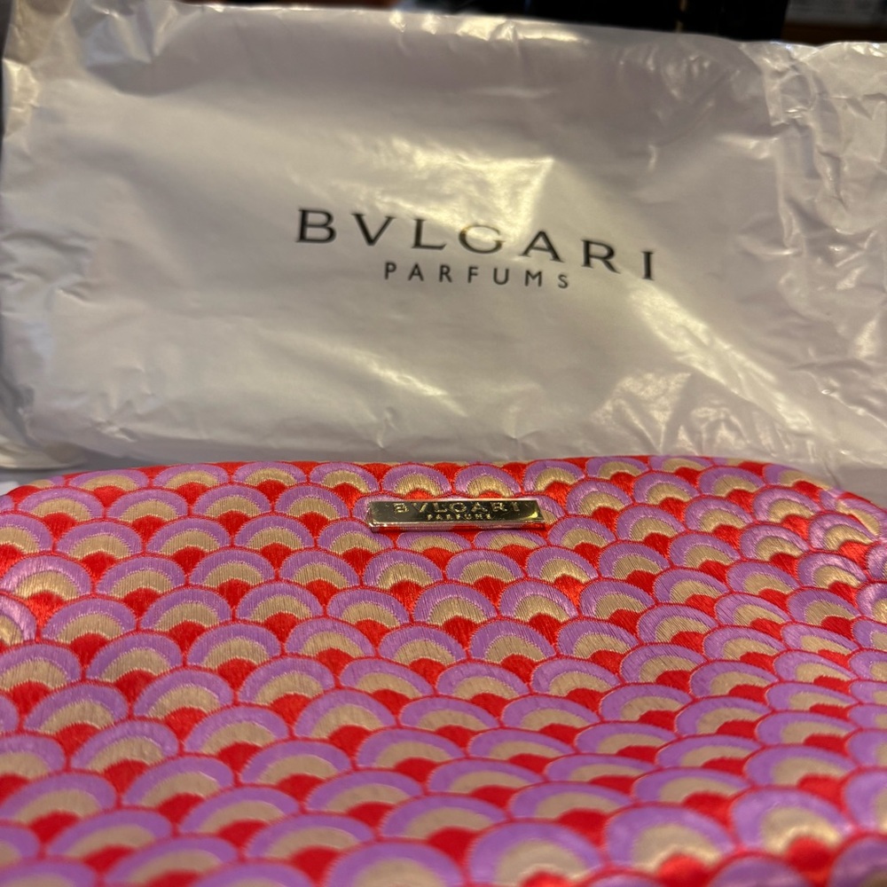 Bulgari parfums Pink and Red Cosmetic Case
